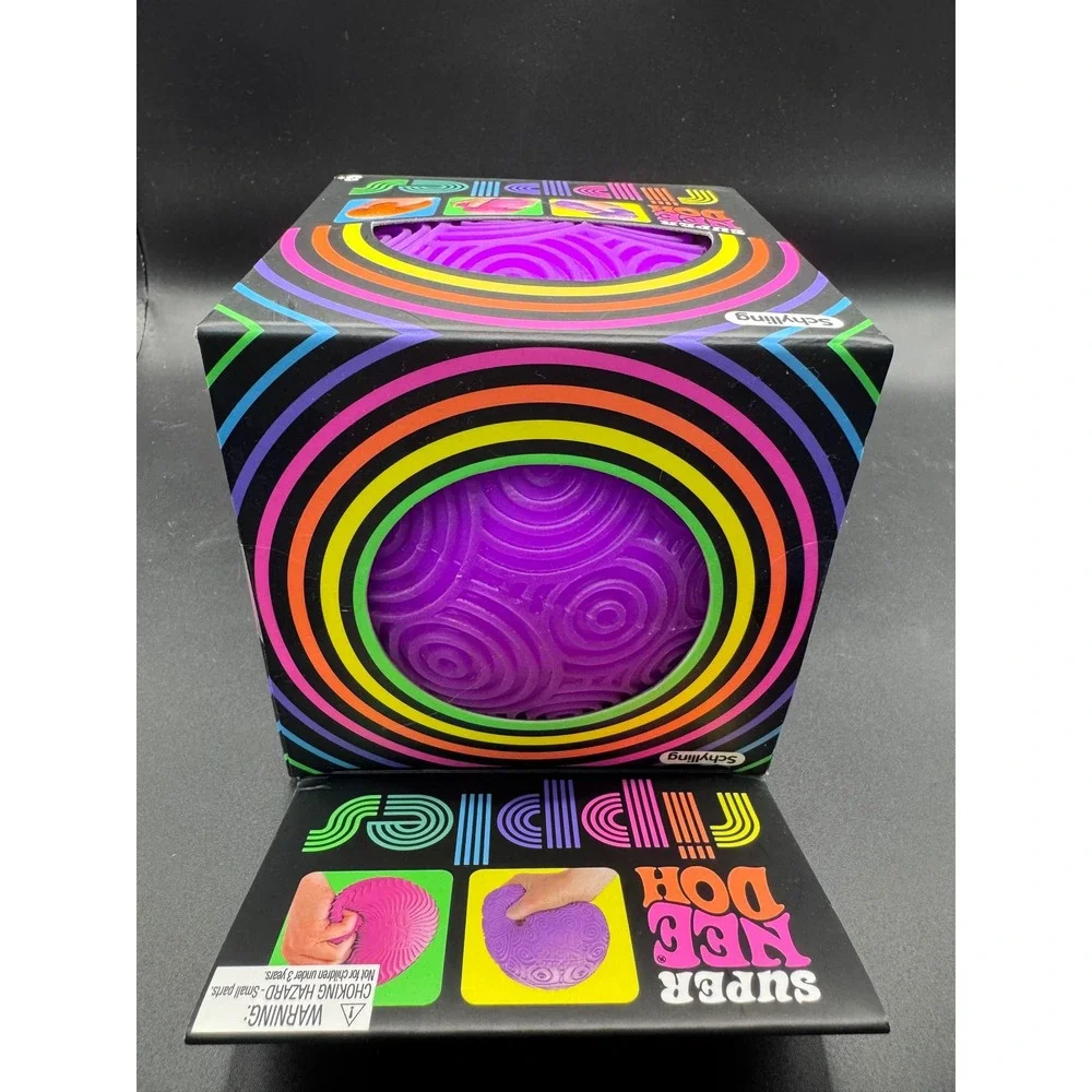 Schylling Super NeeDoh Ripples Purple Squishy Stress Ball Sensory Toy 26045YP